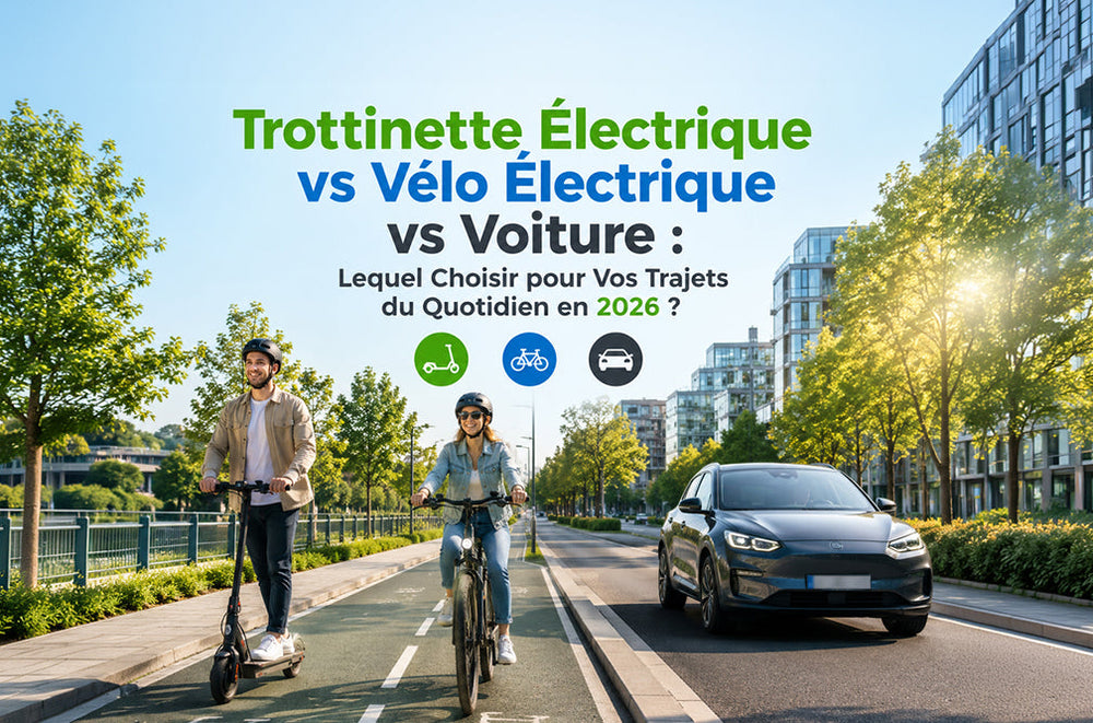 Trottinette Électrique vs Vélo Électrique vs Voiture : Lequel Choisir pour Vos Trajets du Quotidien en 2026 ?