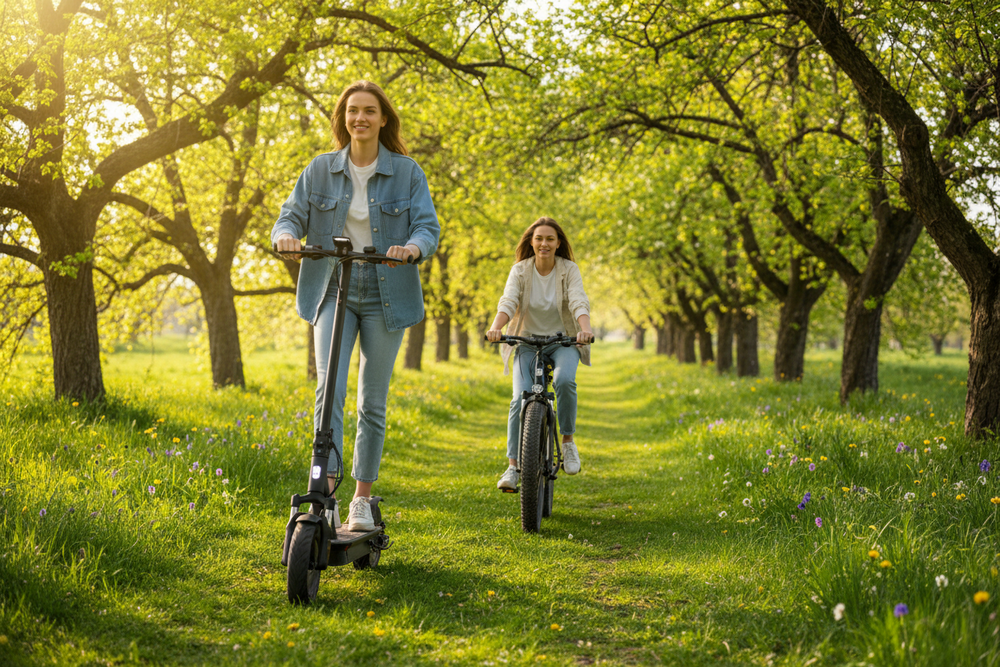 Voyages courts au printemps : vélo ou trottinette électrique ?