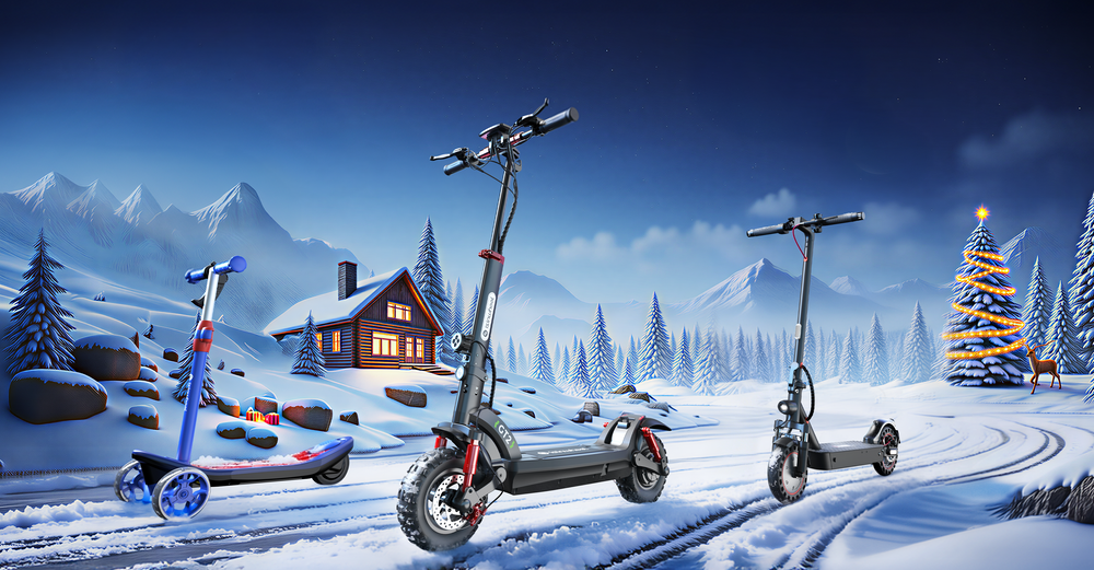 Liste de vérification hivernale pour les trottinettes électriques : Pneus anti-glisse & réglage des freins