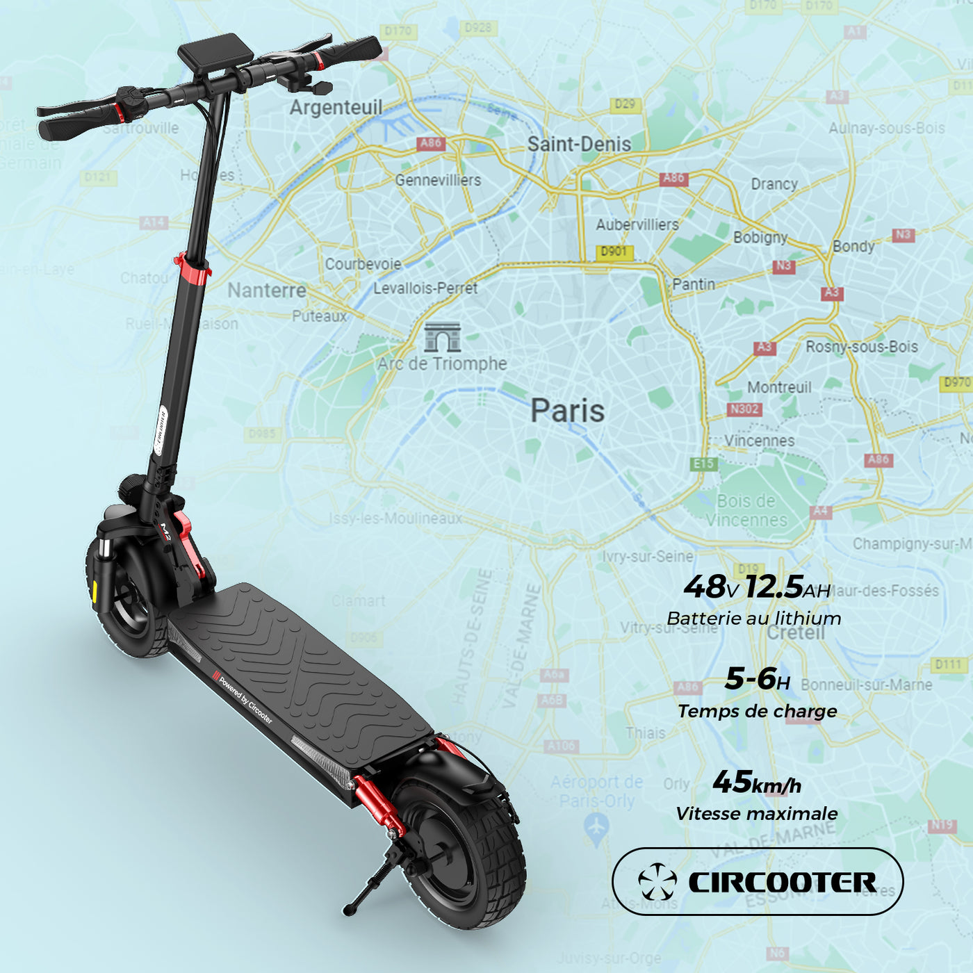 M2 Trottinette électrique tout-terrain 1000 W