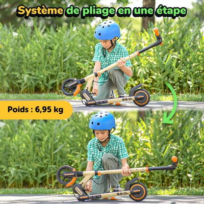 isinwheel S6 trottinette électrique pour enfants et adolescents (Hauteur réglable)