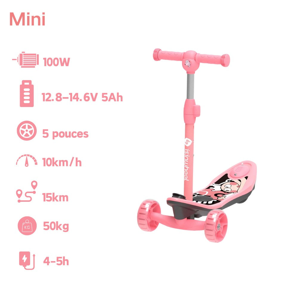isinwheel MiniSpider trottinette électrique 2 en 1 pour enfants