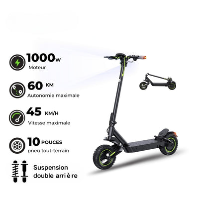 isinwheel® S10MAX Trottinette électrique 1000W
