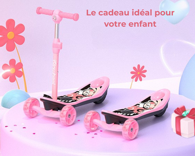 isinwheel® Mini trottinette électrique à 3 roues pour enfants