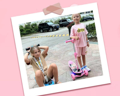 isinwheel® Mini trottinette électrique à 3 roues pour enfants