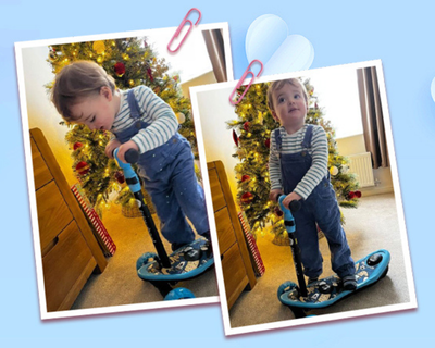 isinwheel® Mini trottinette électrique à 3 roues pour enfants