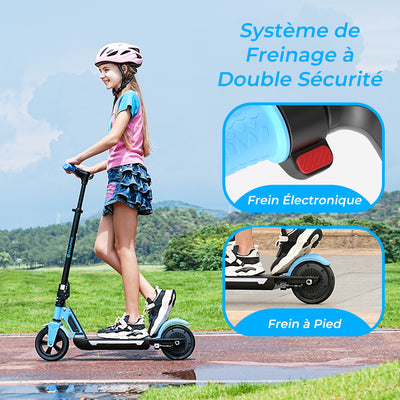 isinwheel® S7 Glow Trotinette Électrique pour Enfants Réglable
