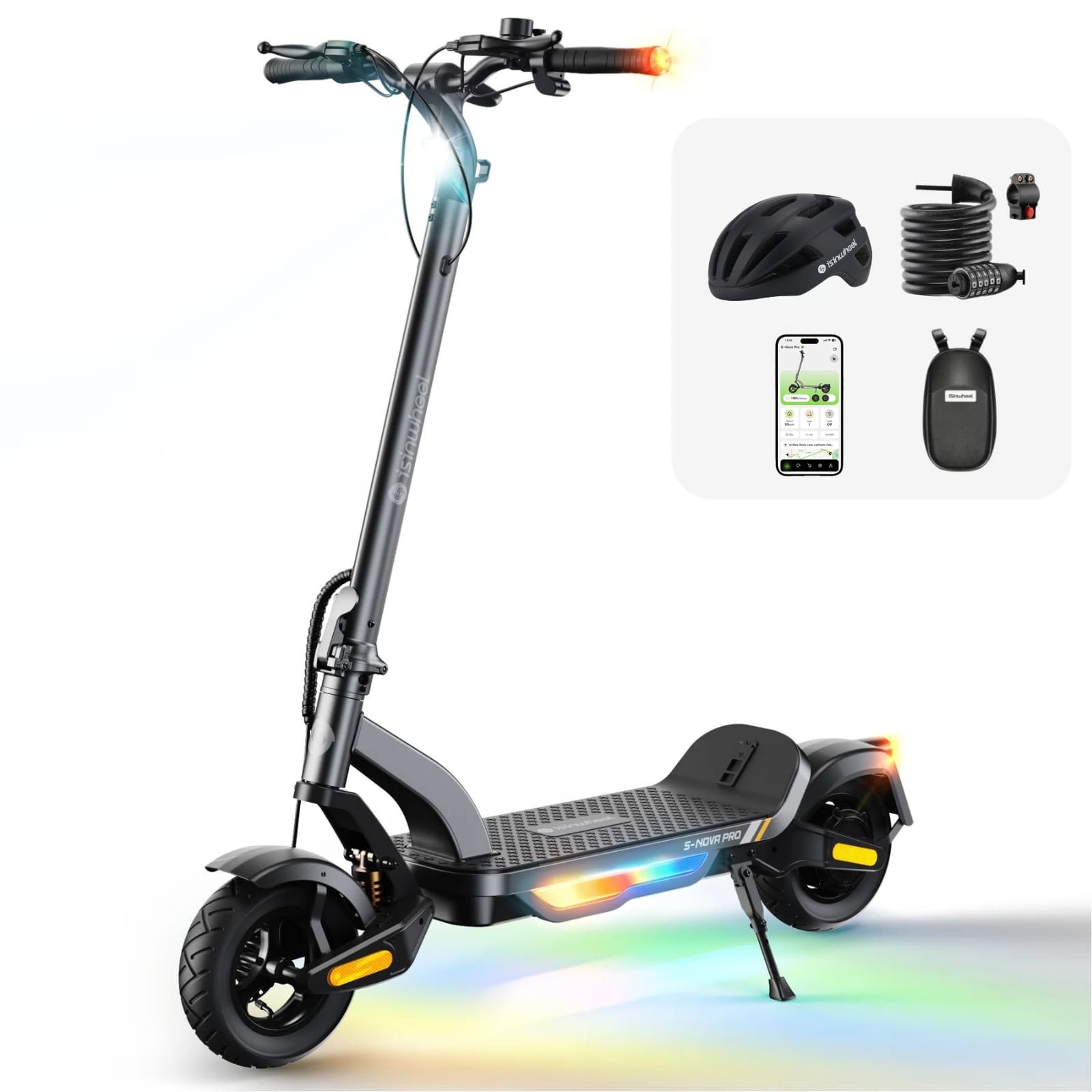 isinwheel® S-NOVA Pro Trottinette électrique tout-terrain 1000W