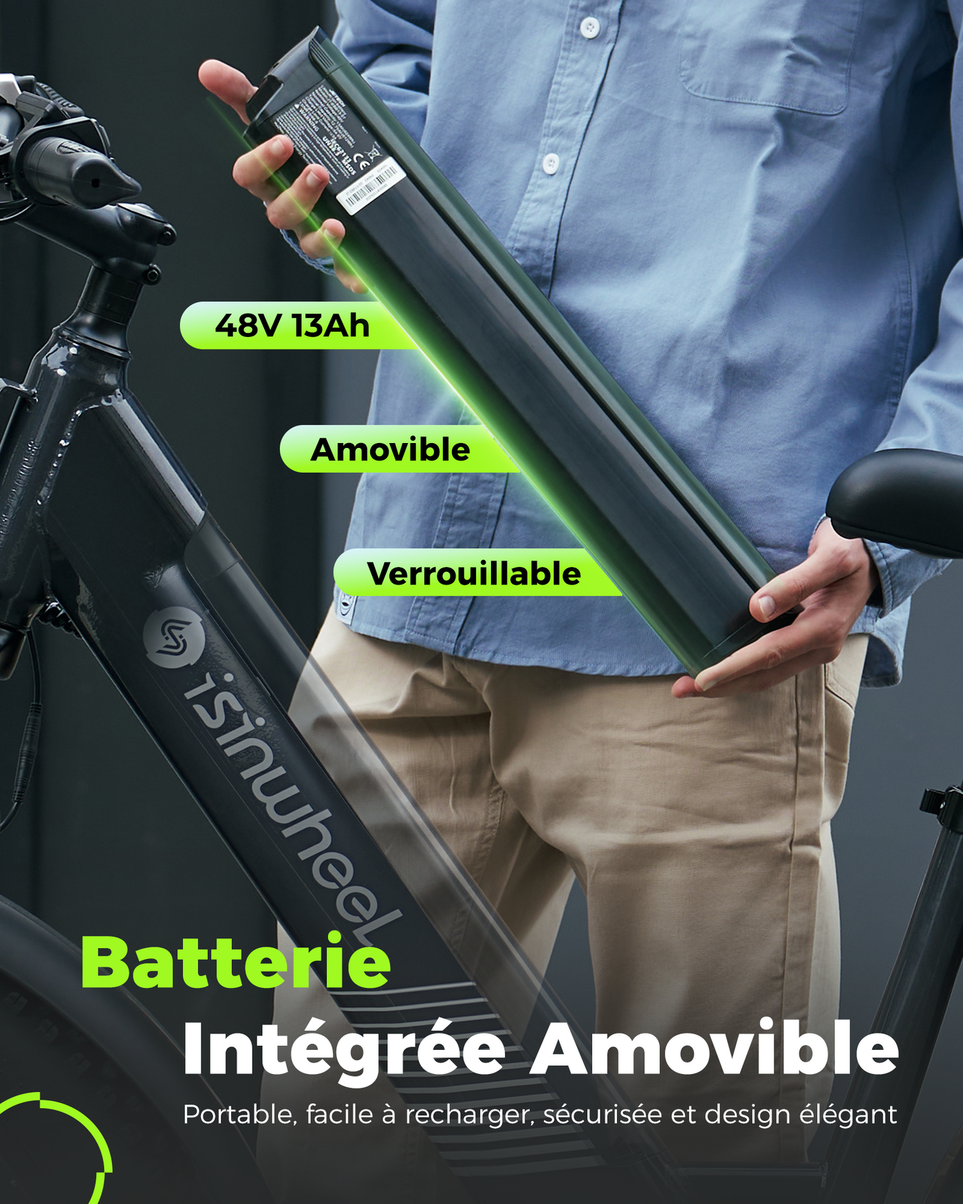 M60 Vélo électrique tout-terrain à gros pneus 750W