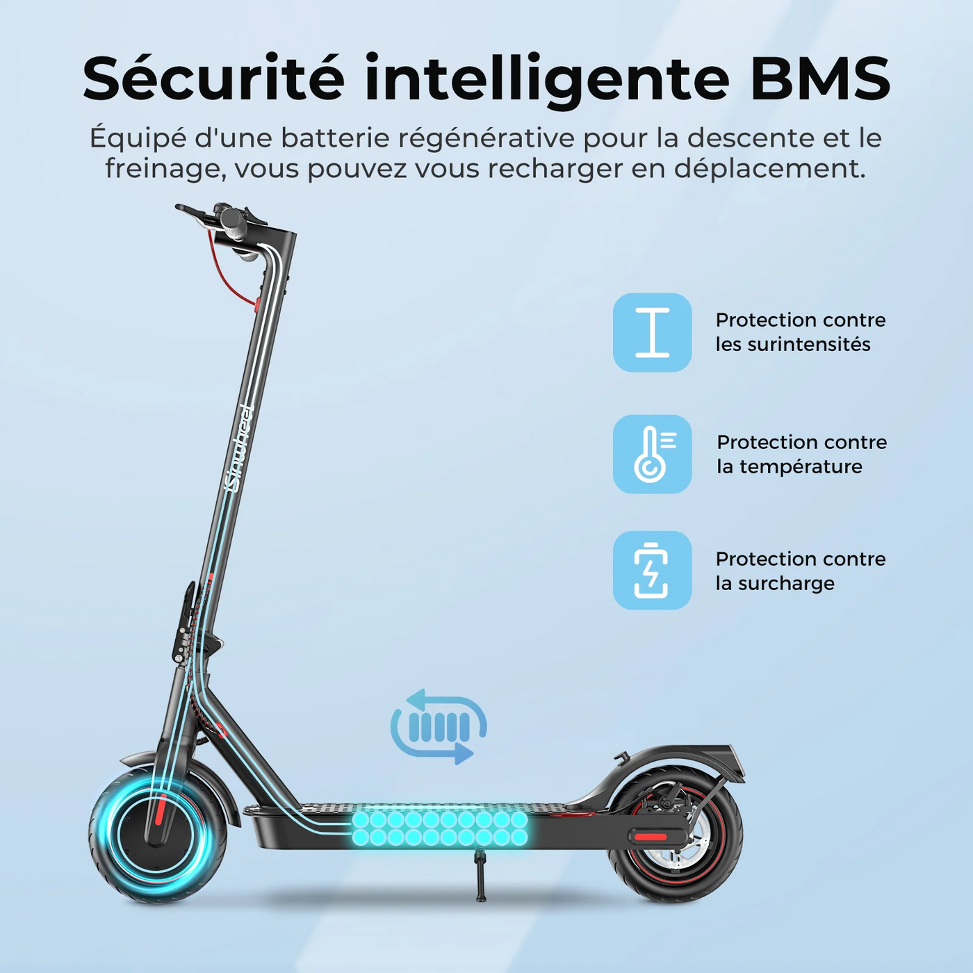 isinwheel® S9Pro Trottinette électrique 350W