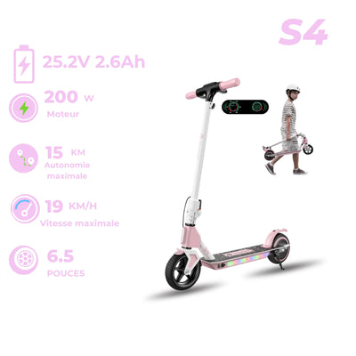 isinwheel MiniSpider trottinette électrique 2 en 1 pour enfants