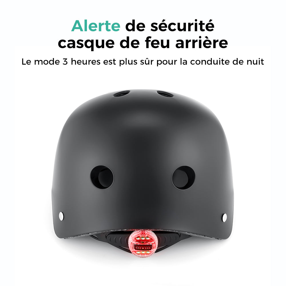 Trottinette électrique ou casque de vélo avec lumière