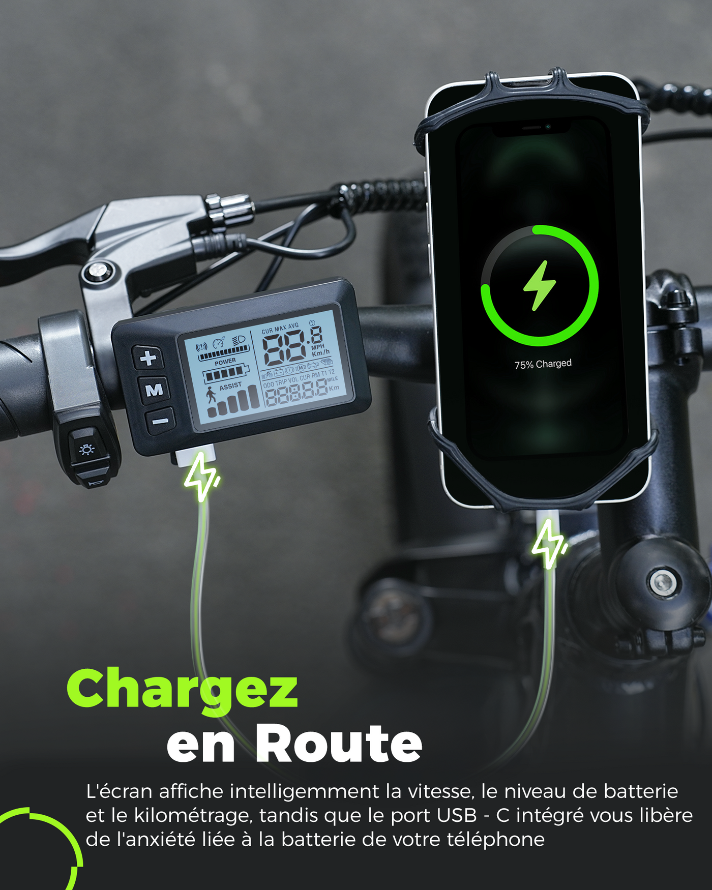 M60 Vélo électrique tout-terrain à gros pneus 750W
