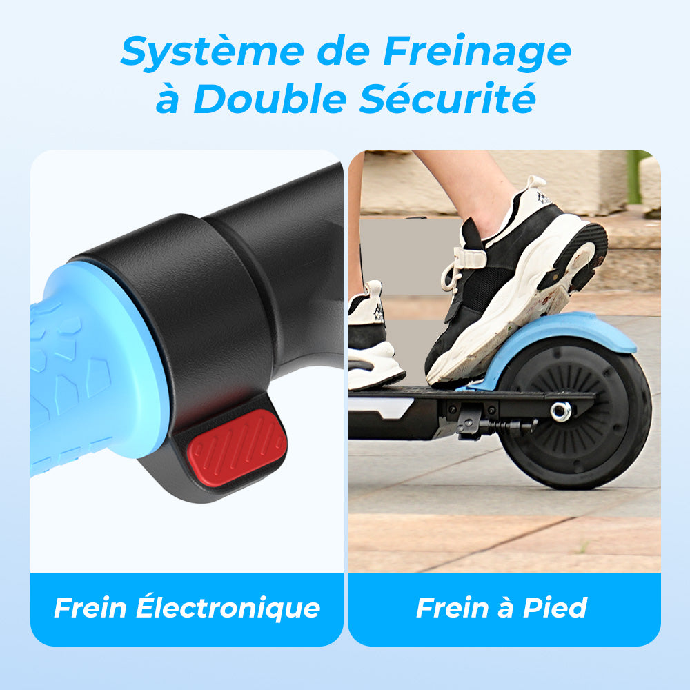 isinwheel® S7 Glow Trotinette Électrique pour Enfants Réglable