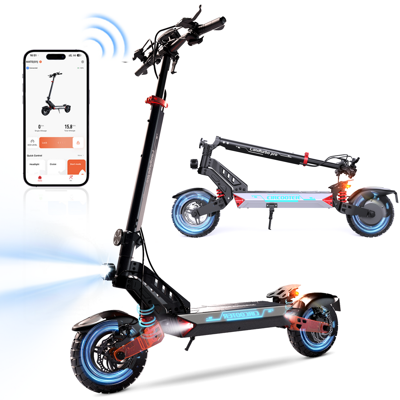 Circooter Landturbo Pro Trottinette électrique tout-terrain 1250W