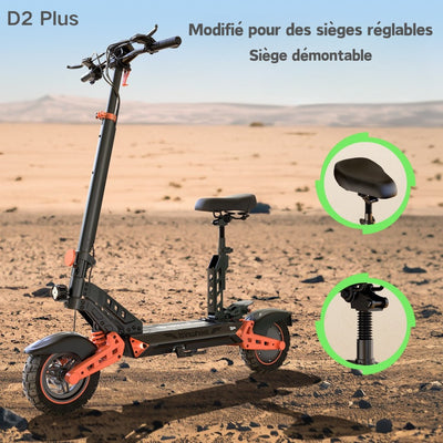 D2/D2plus Trottinette électrique tout-terrain 1000 W