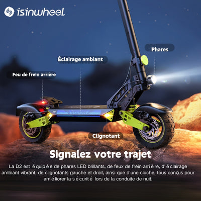 D2/D2plus Trottinette électrique tout-terrain 1000 W