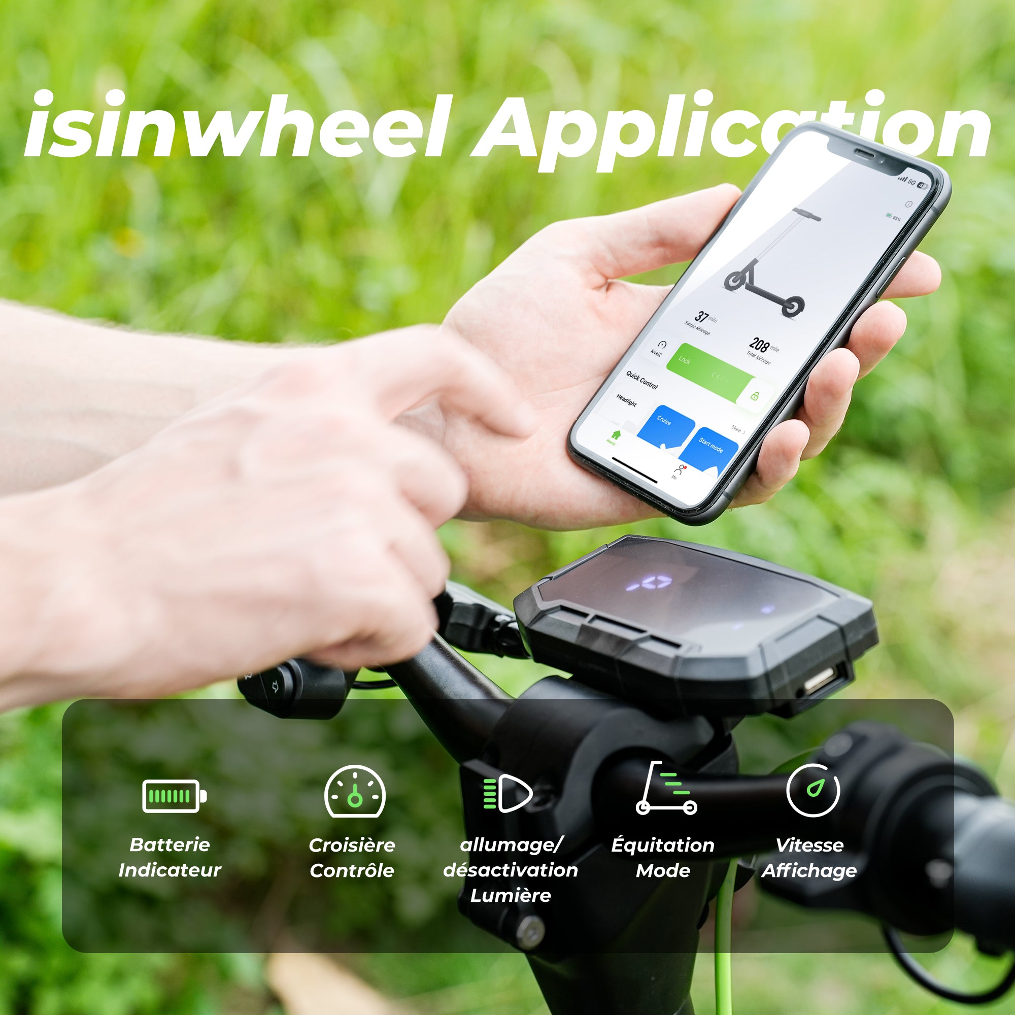 isinwheel GT1 Trottinette électrique tout terrain 800W