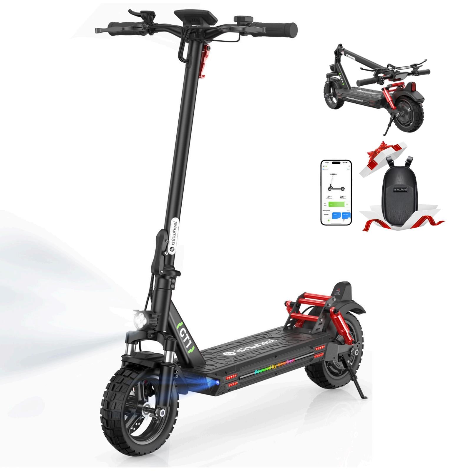 GT1 pour trajet vallonné et revêtements irréguliers Trottinette électrique Isinwheel GT1 tout terrain