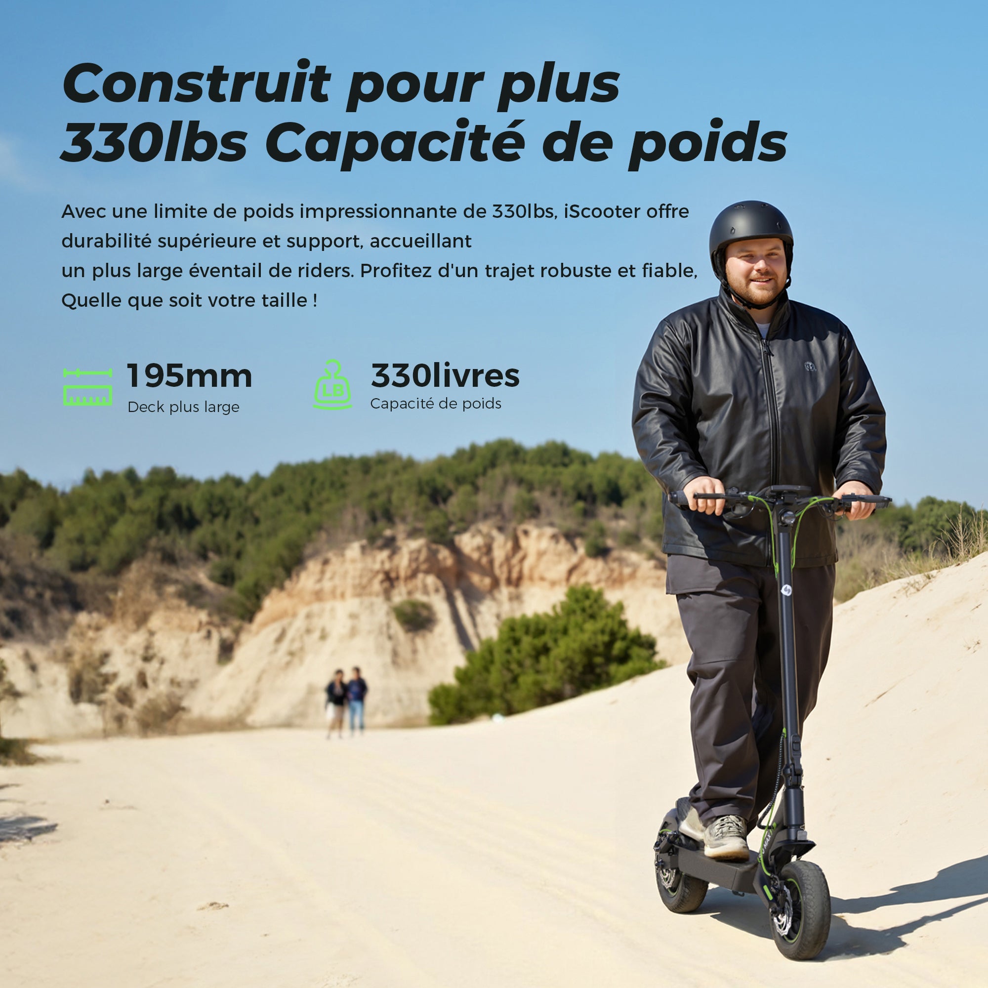 isinwheel GT1 Trottinette électrique tout terrain 800W
