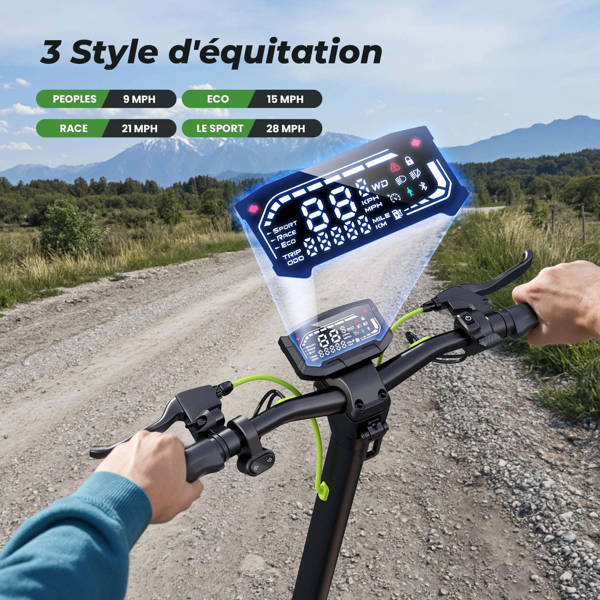 isinwheel GT1 Trottinette électrique tout terrain 800W