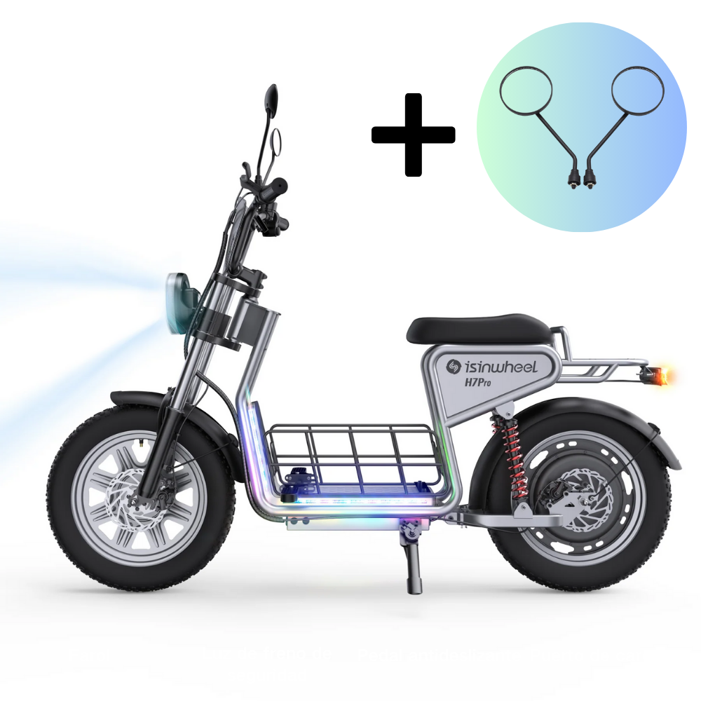 isinwheel H7Pro Trottinette électrique 1200W avec siège