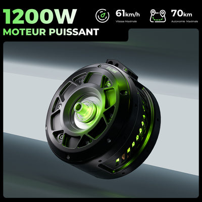 isinwheel H7ProTrottinette électrique  1200 W avec siège