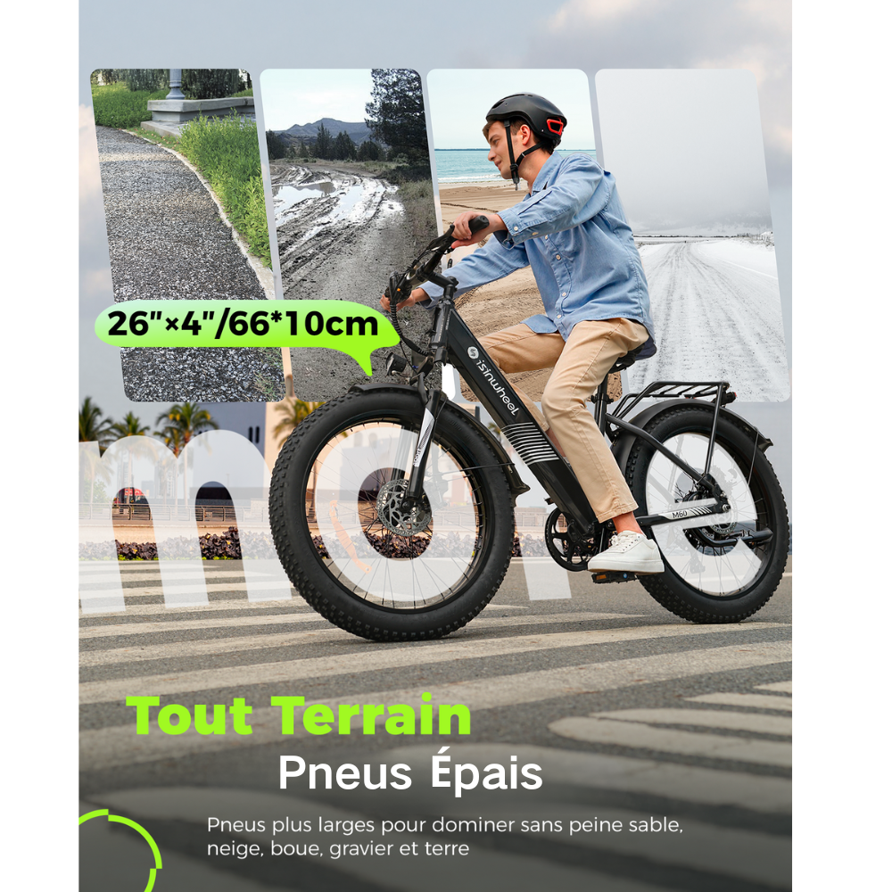 M60 Vélo électrique tout-terrain à gros pneus 750W isinwheel