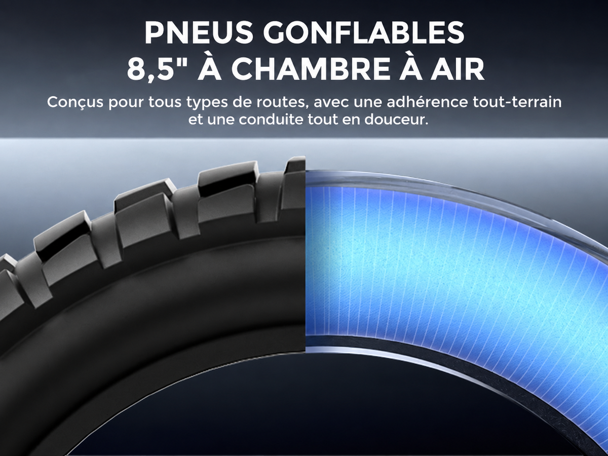 pneus de 8,5 pouces
