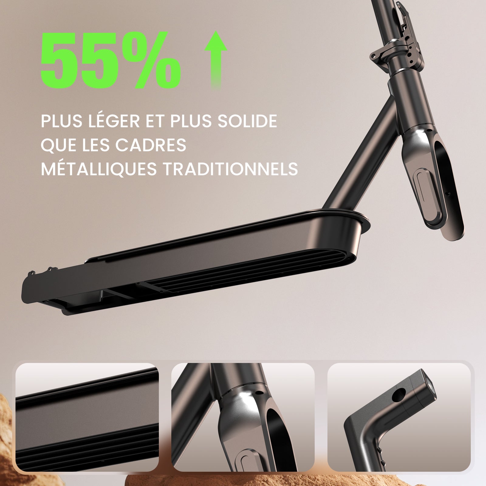 Cadre de vélo électrique léger et robuste