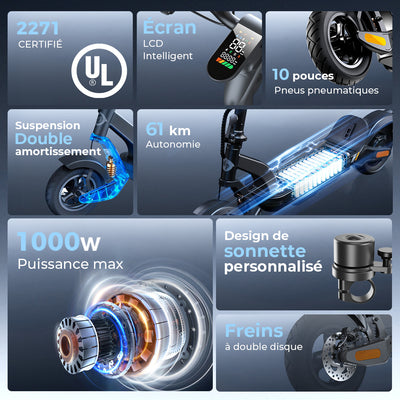 isinwheel S-Nova Pro Trottinette Électrique Urbaine 1000W