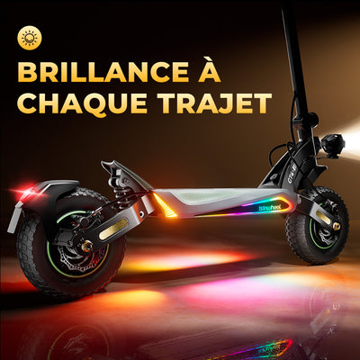 GT4 Trottinette électrique tout-terrain à double moteur 2400W