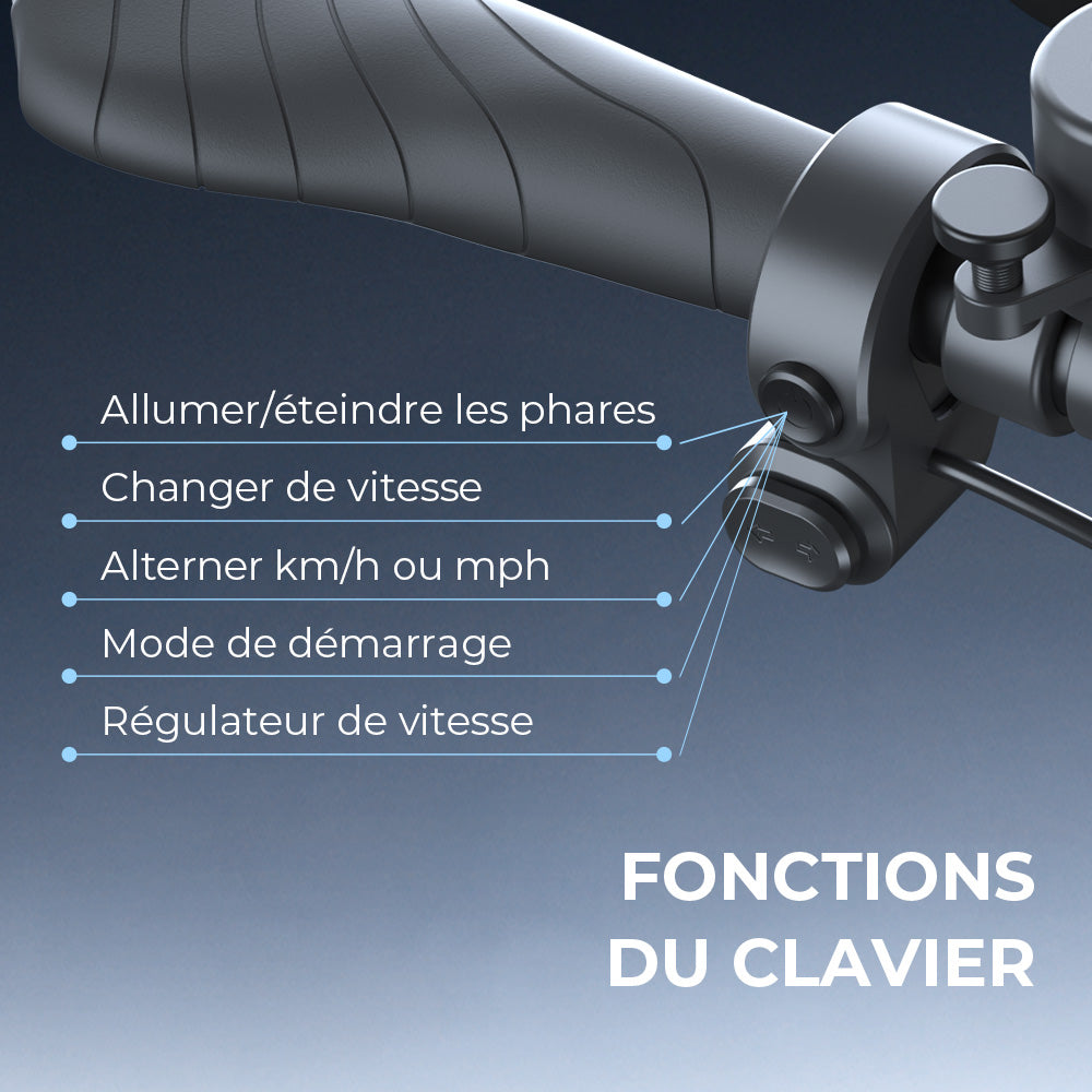 isinwheel® S-NOVA Pro Trottinette électrique tout-terrain 1000W